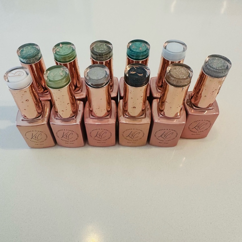 Lot of 10 Koko and Claire Gel Nail Polish Set